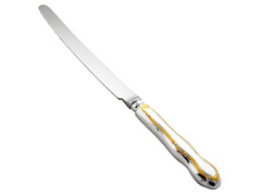 Серебряный нож столовый «Вензель»